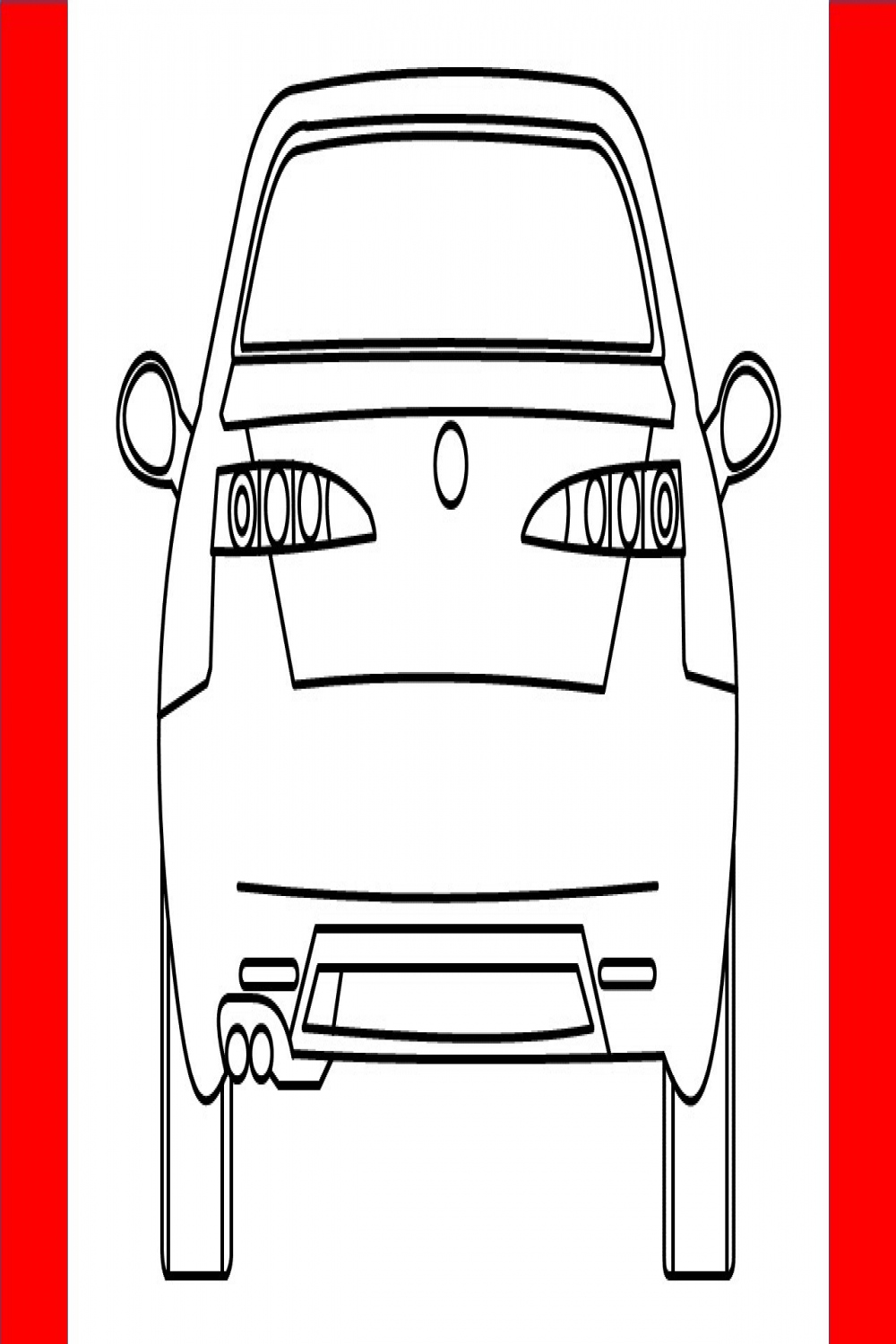 How To Draw Alfa Romeo Car Back View - Step By Step Drawing