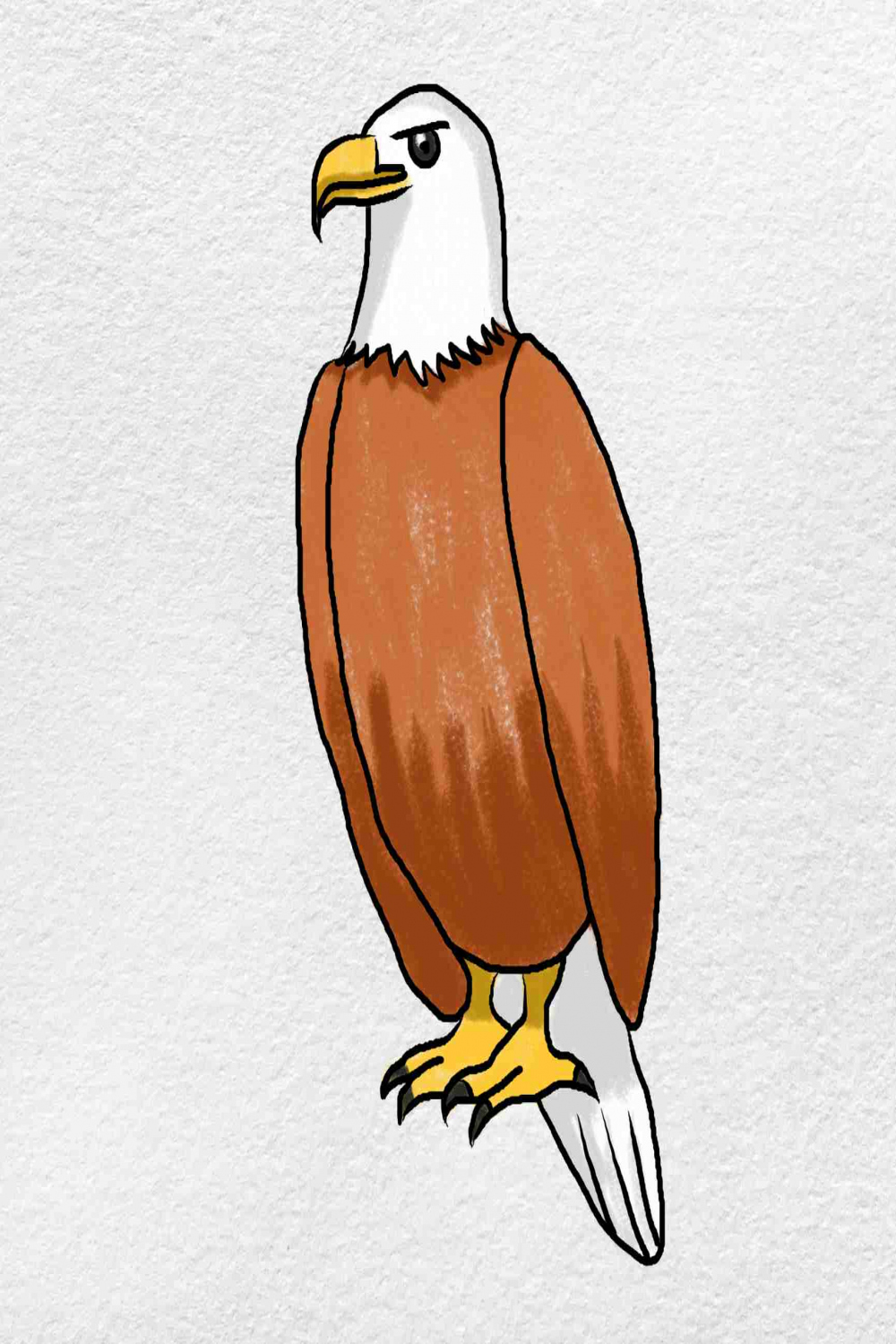 How to Draw An Eagle Easy - HelloArtsy