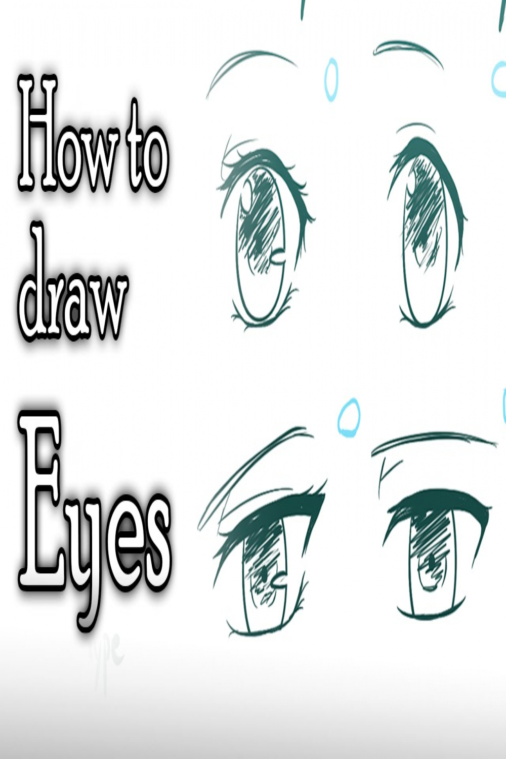 How to draw Anime eyes -  different styles [Voice-over Tutorial]