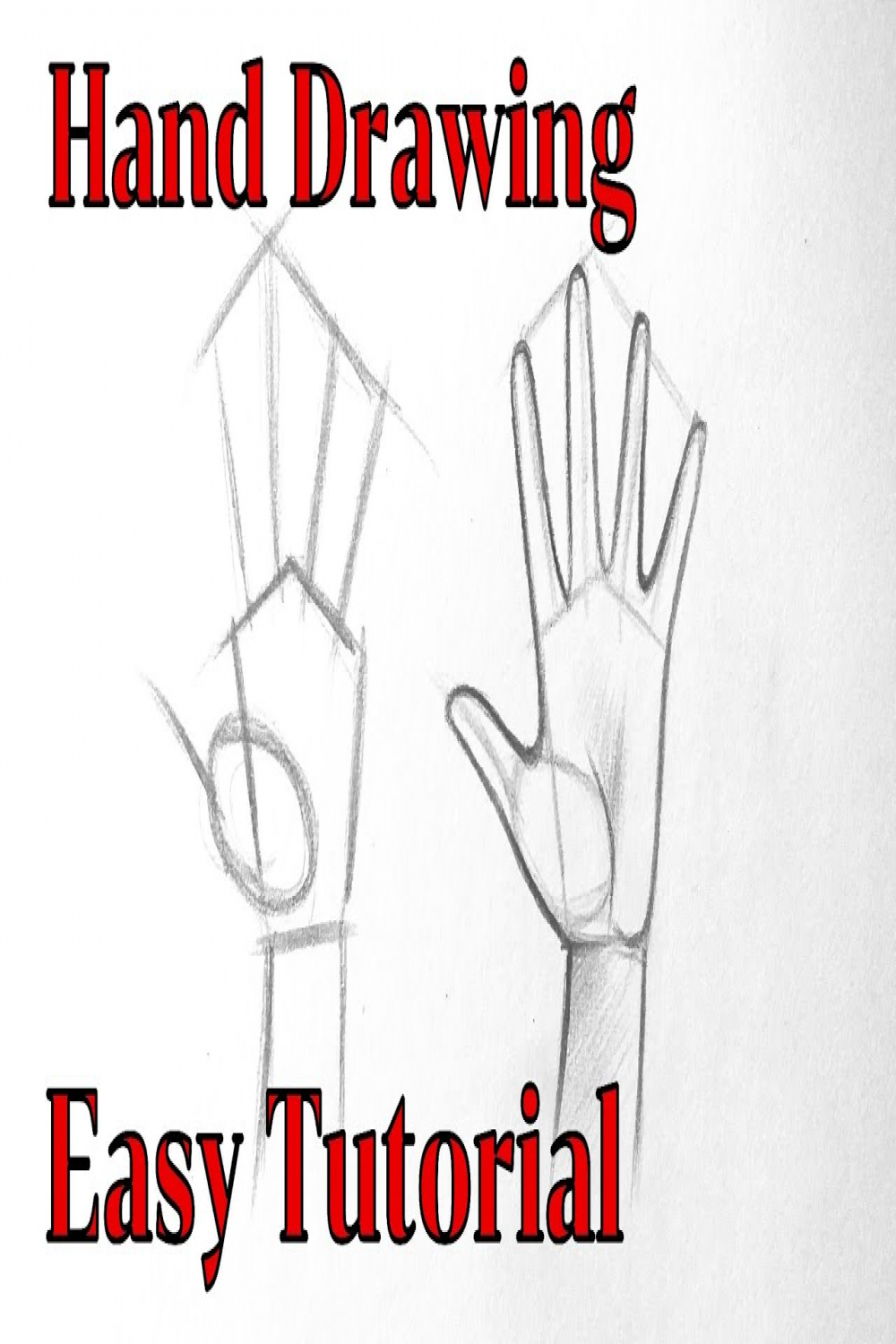 How to draw hand/hands easy for beginners Hand drawing easy step by step  tutorial with pencil.