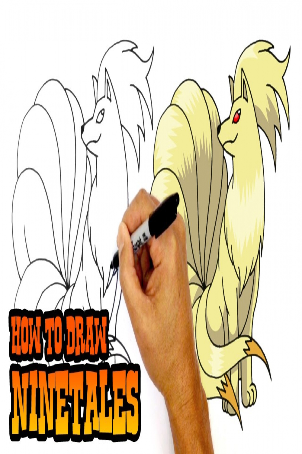 How to Draw Ninetales  Pokemon