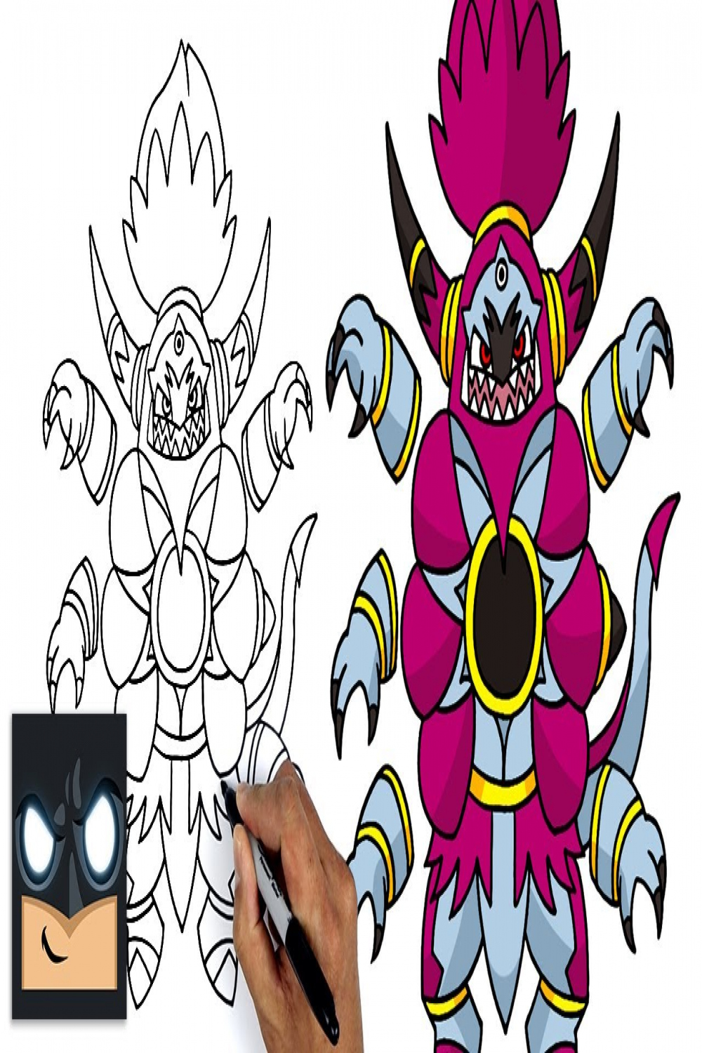 How To Draw Pokemon  Hoopa Un-Bound