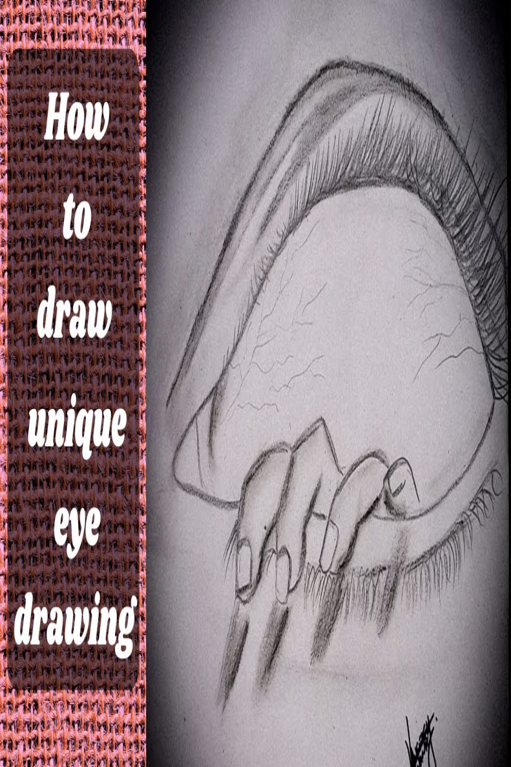 How to draw unique eye drawing  easy simple drawing  realistic drawing