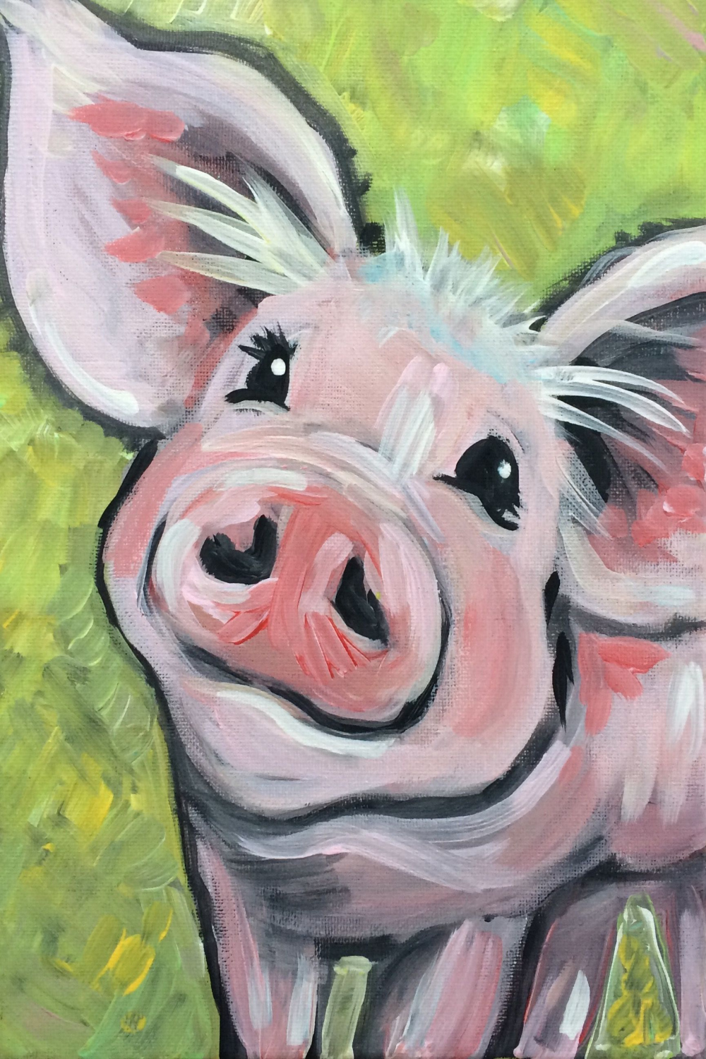 Little Piglet  Animal paintings acrylic, Canvas painting, Animal