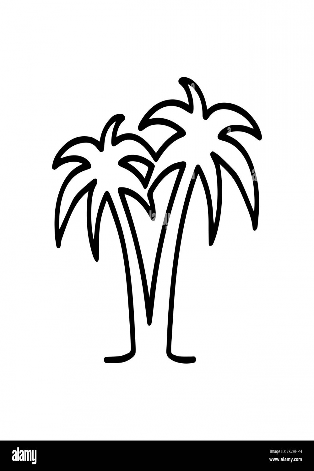 Palm tree icon hi-res stock photography and images - Alamy