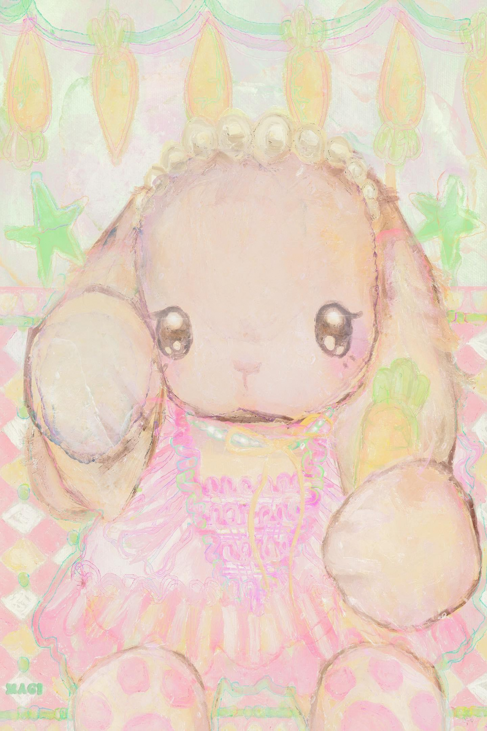 pastel coquette bunny portrait 🎀 : r/coquettesque