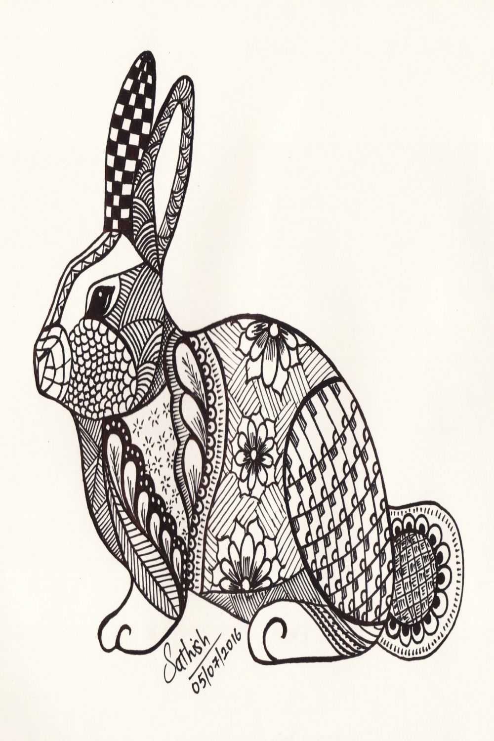 Rabbit Art! #sathishlive #sketch #art #artist #drawing