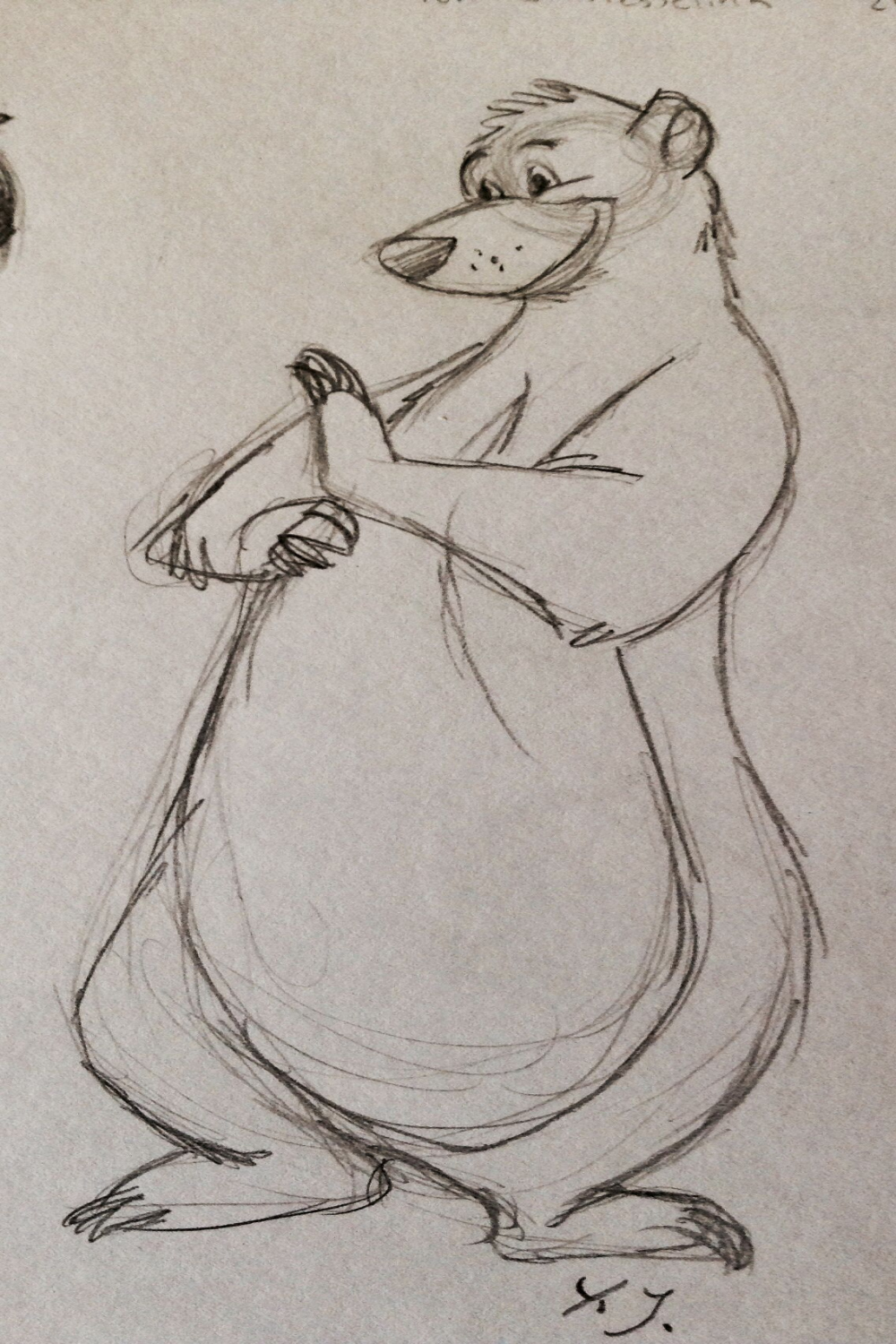 Sketch of Baloo from Disney