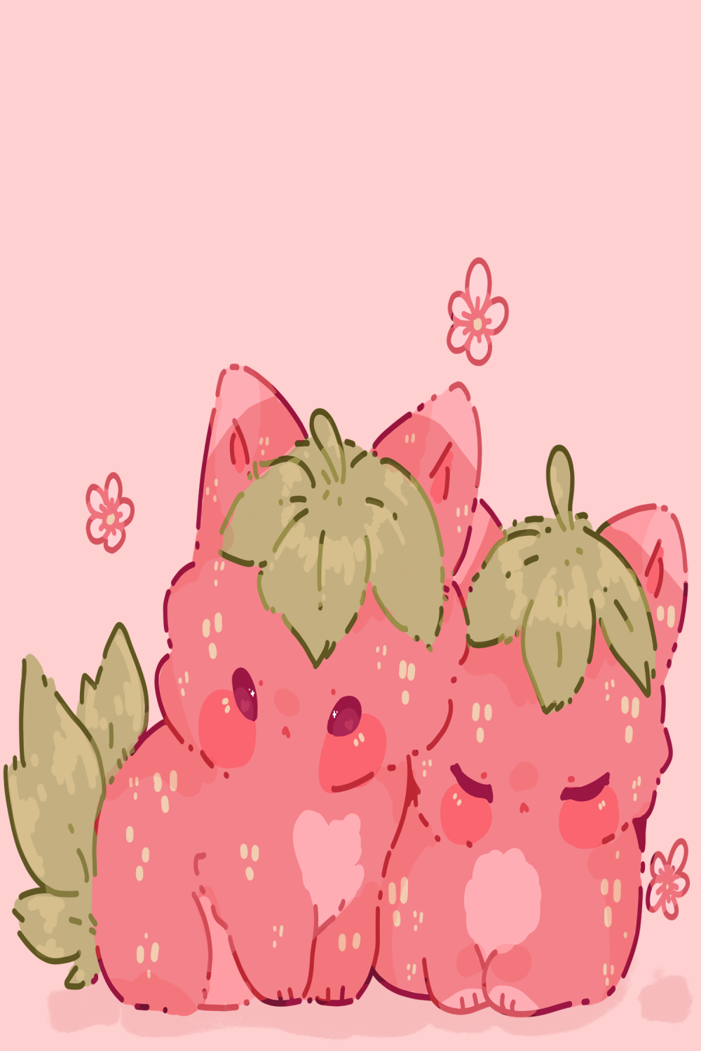 Strawpurries  Cute little drawings, Kawaii art, Cute animal