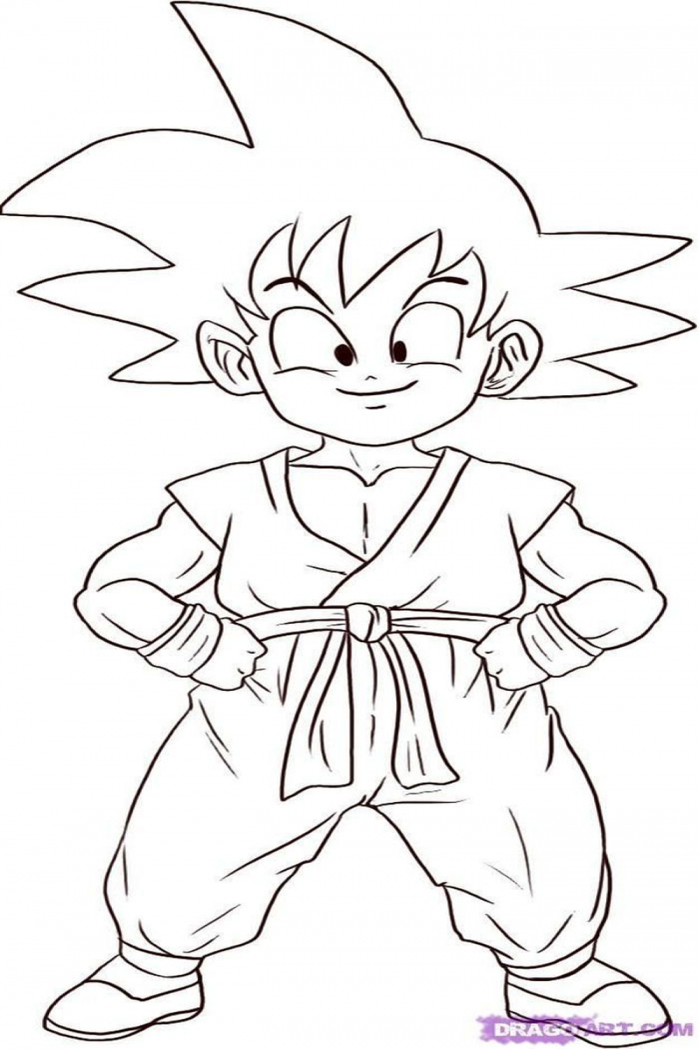 The Kindly Goku Coloring Pages PDF - Coloringfolder