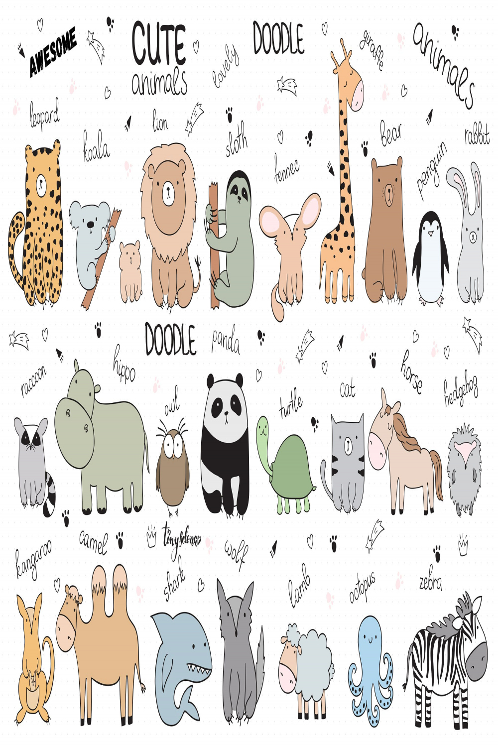 This item is unavailable - Etsy  Animal doodles, Nursery animal