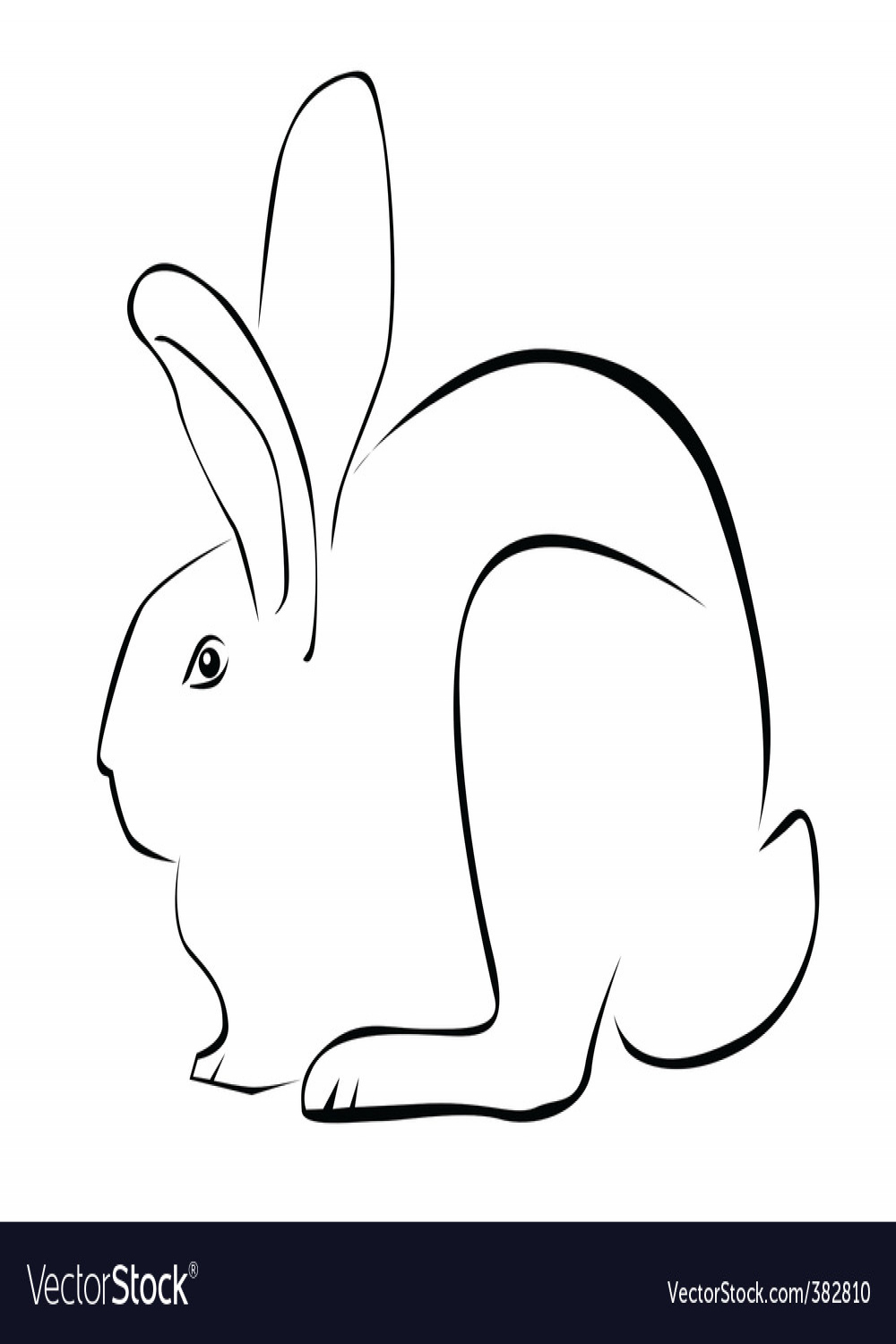 Tracing of a rabbit Royalty Free Vector Image - VectorStock