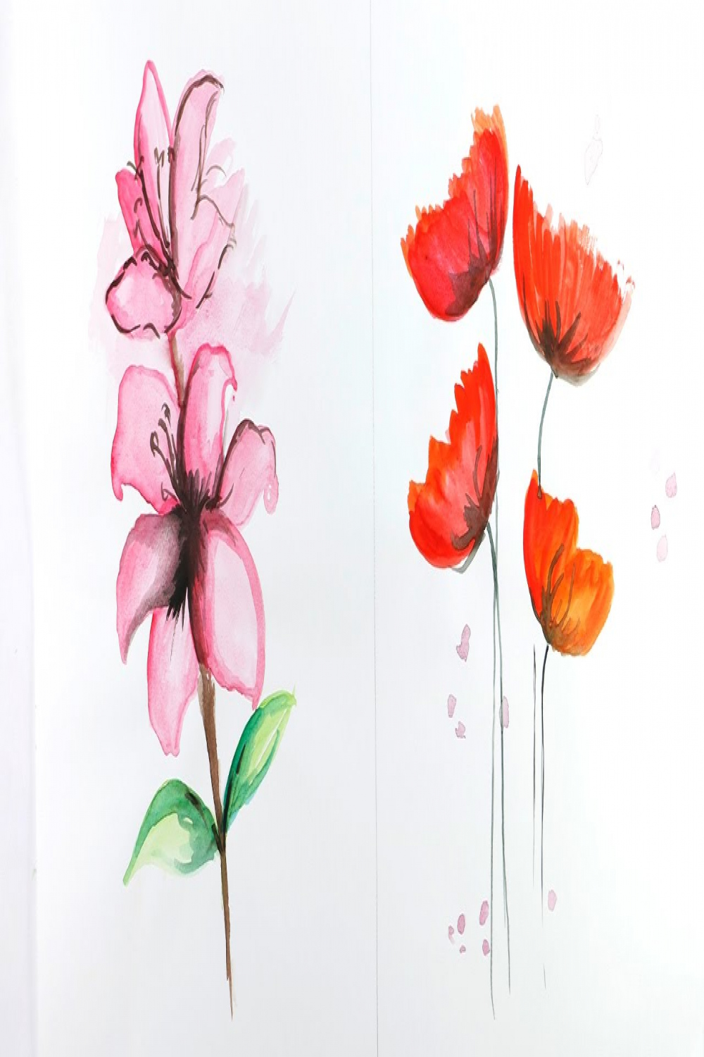 Watercolor Painting: How to Draw Flowers with Watercolors  By DrawingHours