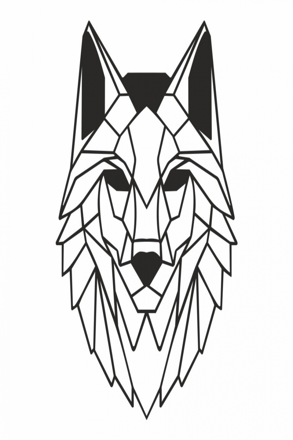 Wolf Metal Wall Art Decor Portraits - Wolf Drawing Line Art is a