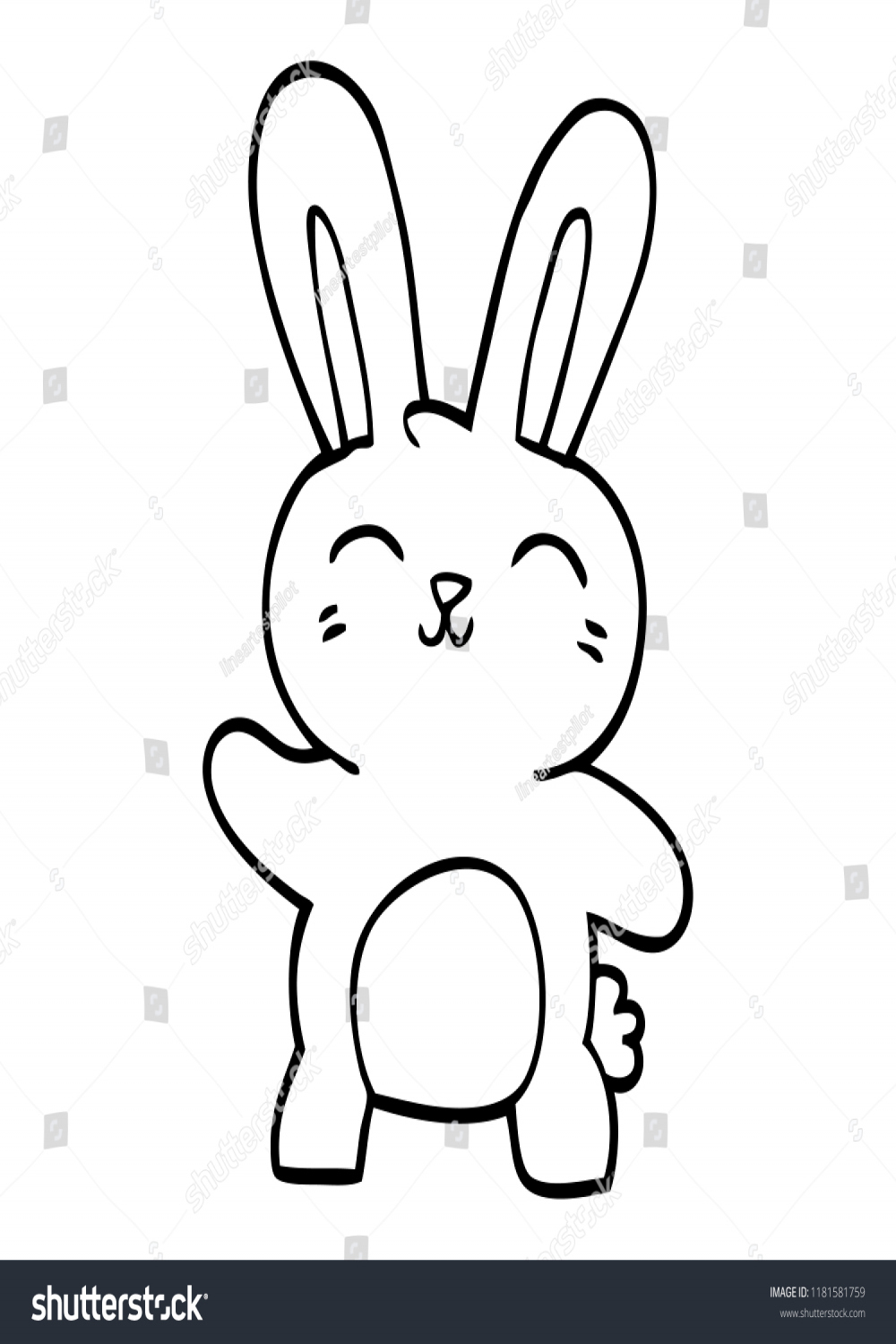 Zeichenkartoon-Happy-Hase: Stockillustration   Shutterstock