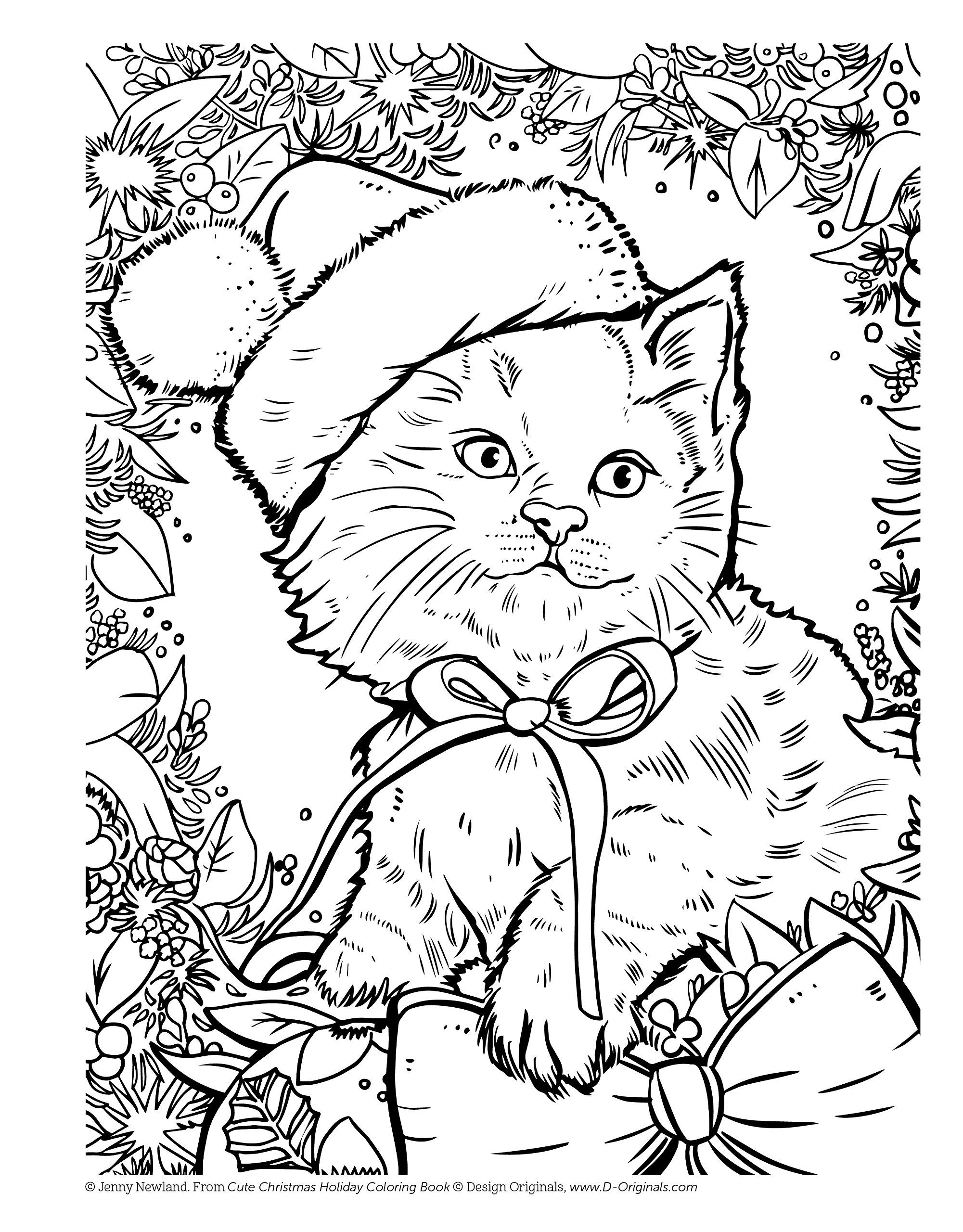 60 Printable Christmas Animal Coloring Pages 26