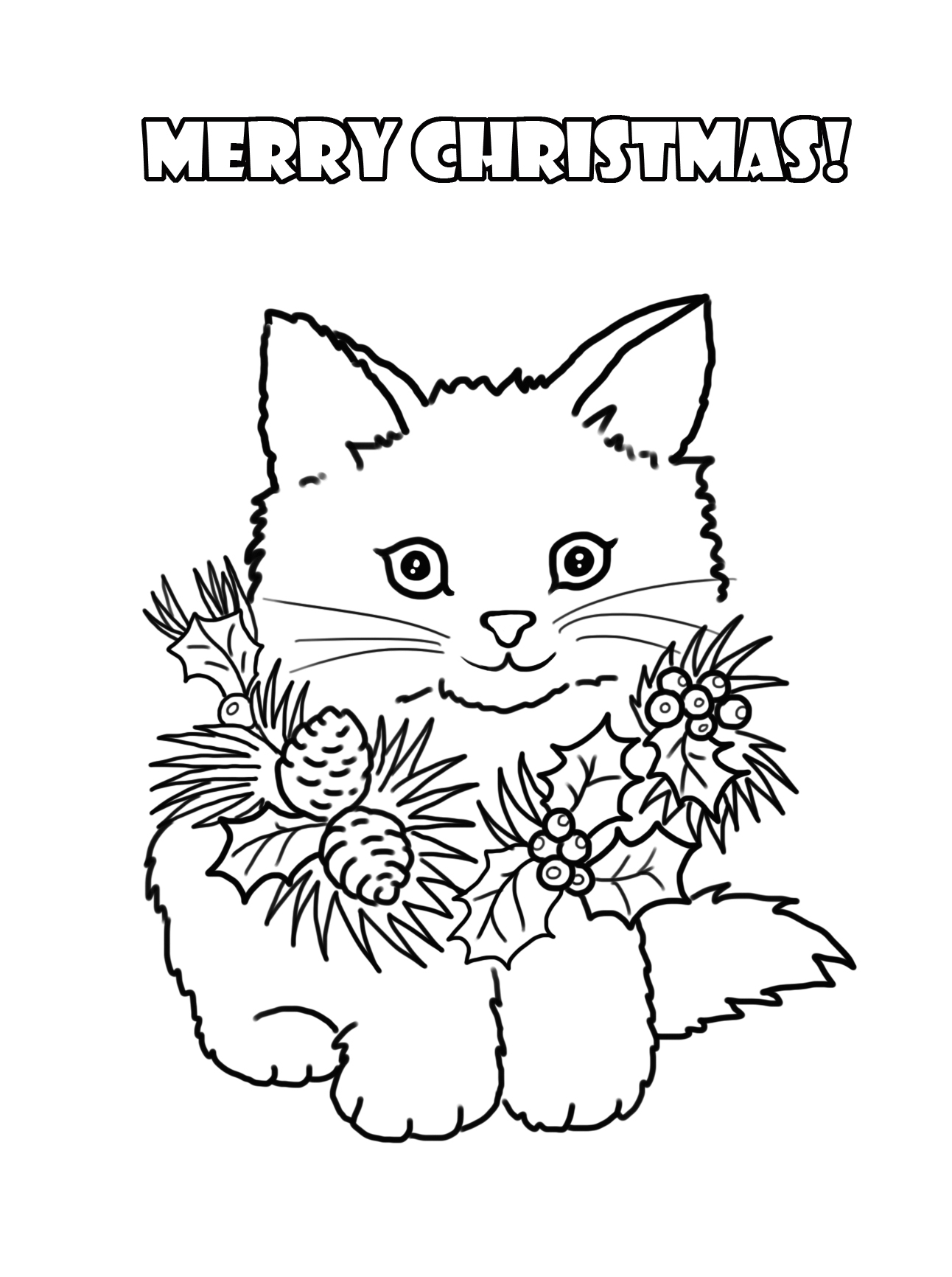 60 Printable Christmas Animal Coloring Pages 39