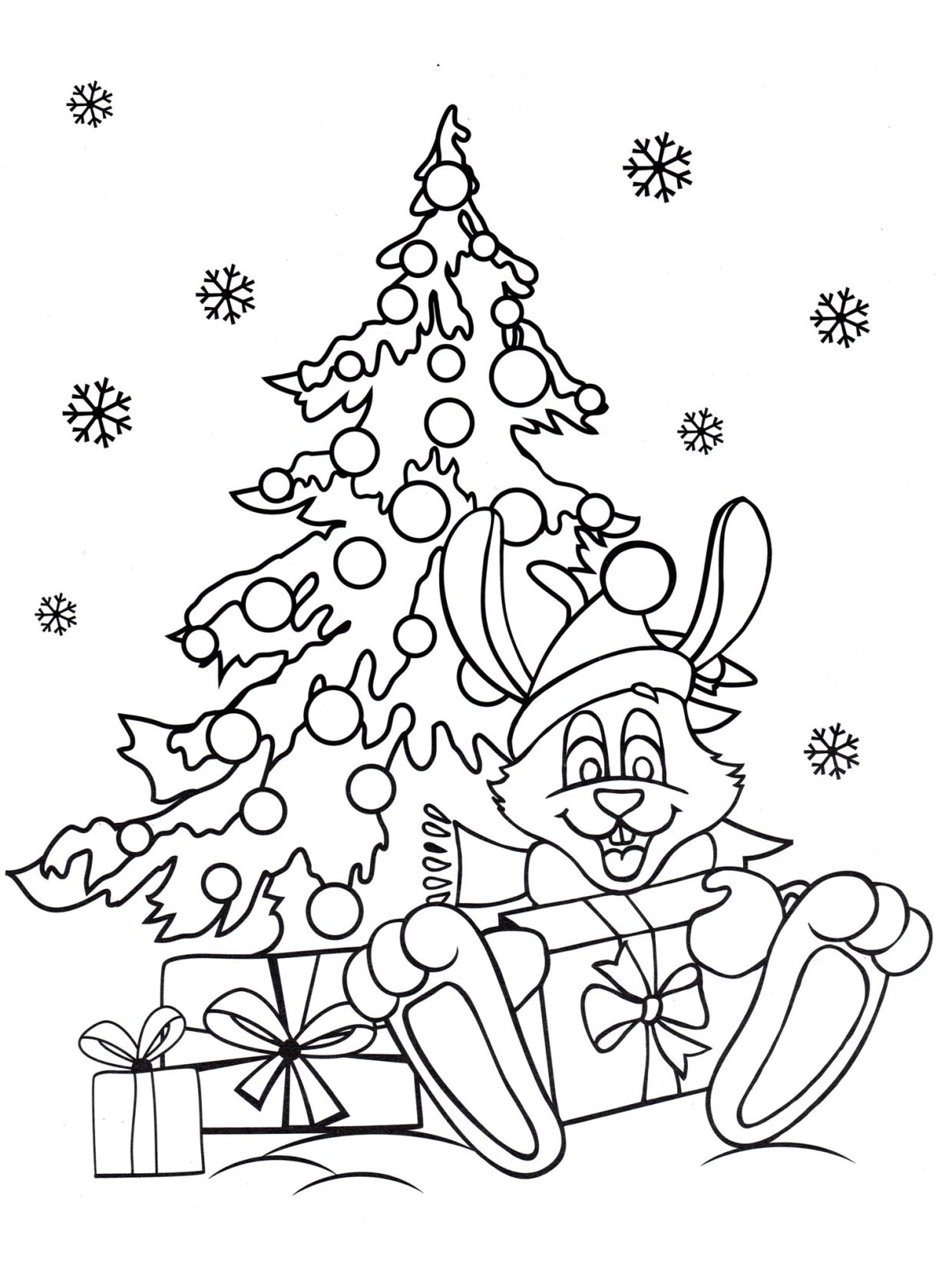 60 Printable Christmas Animal Coloring Pages 4