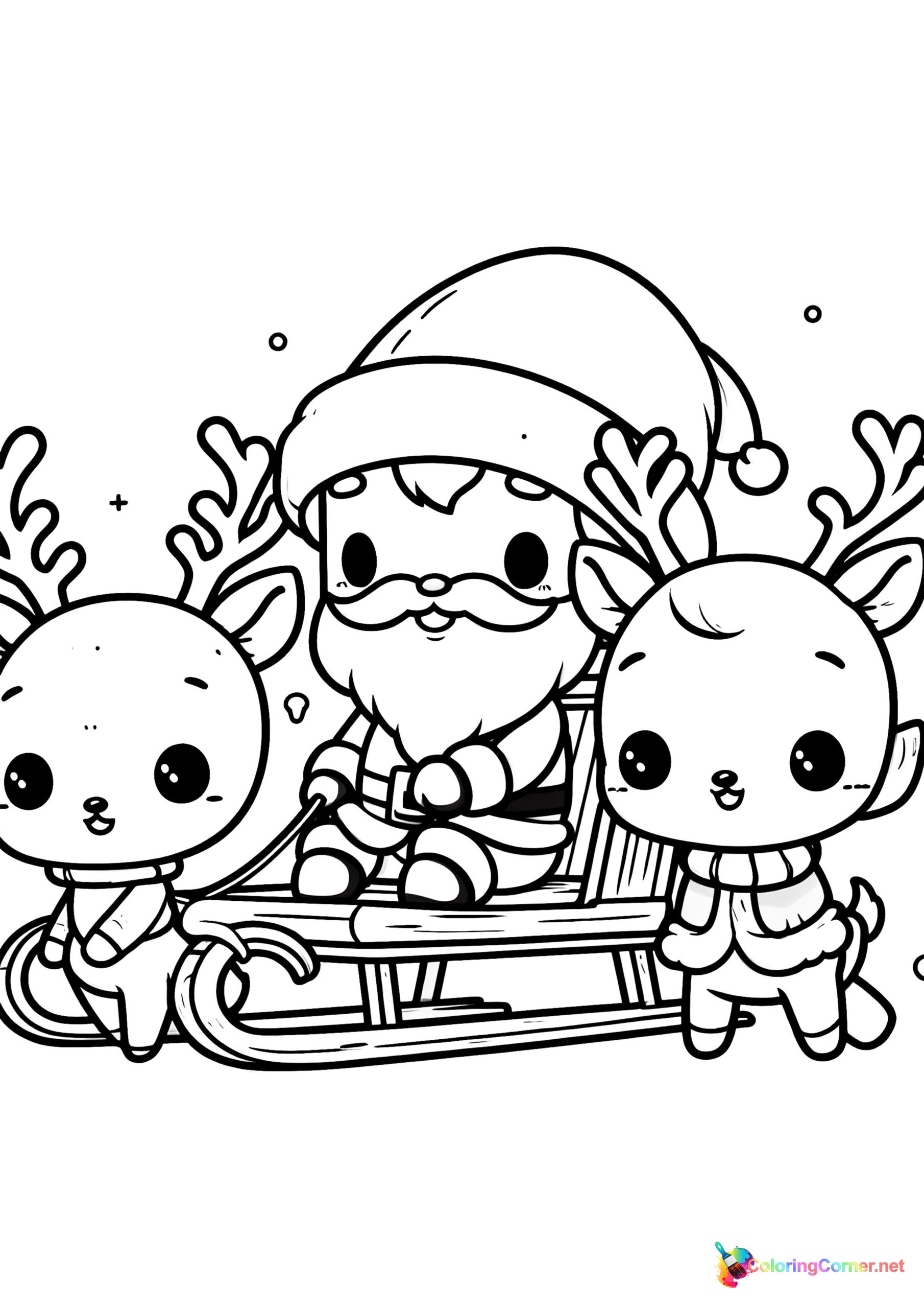 60 Printable Christmas Animal Coloring Pages 7