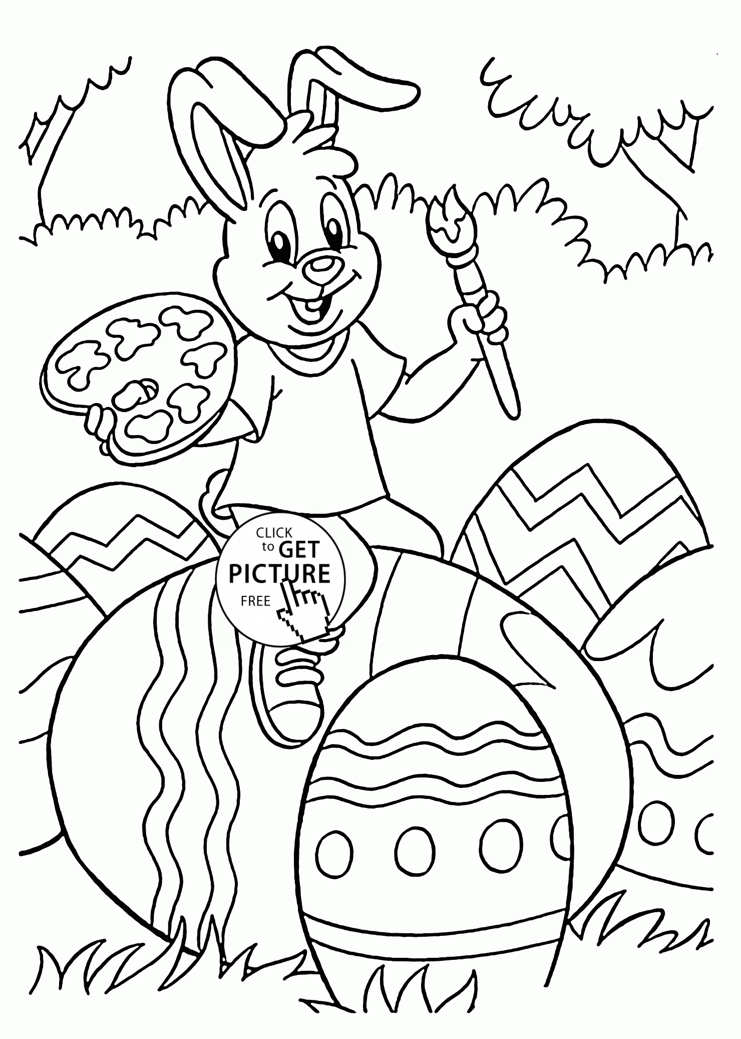 60 Printable Coloring Sheets Of Easter Bunnies 59