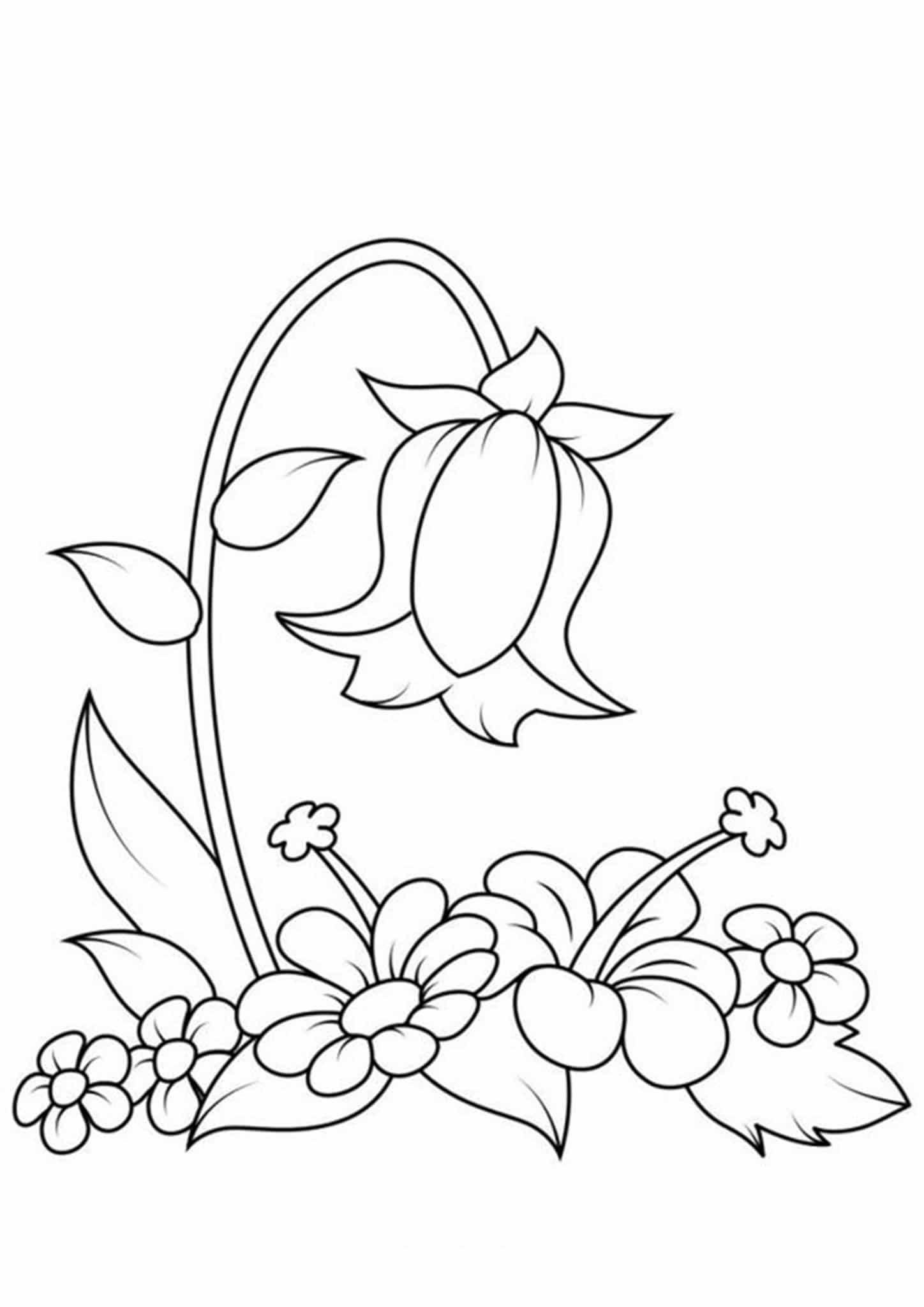 60 Printable Cute Flower Coloring Pages 14