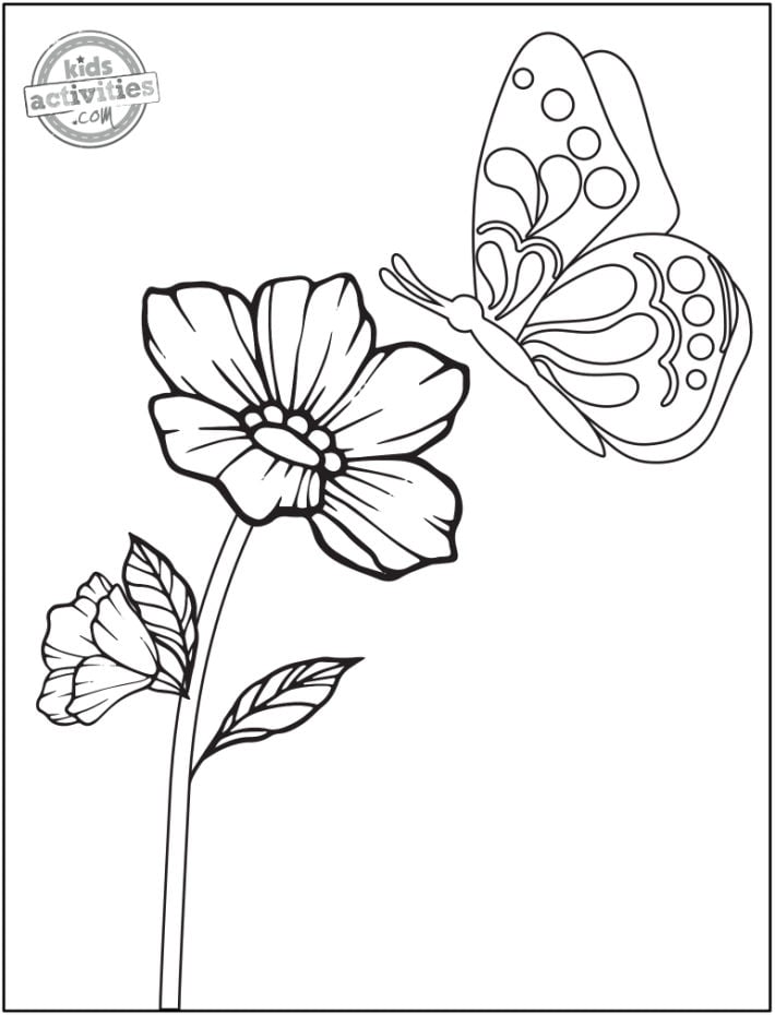 60 Printable Cute Flower Coloring Pages 4