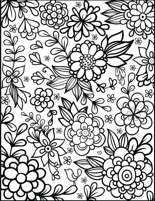 60 Printable Cute Flower Coloring Pages 59