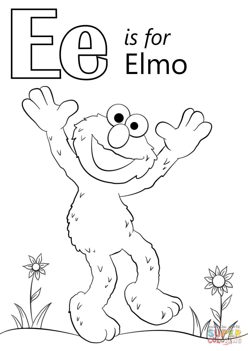 60 Printable Letter E Colouring Pages 2