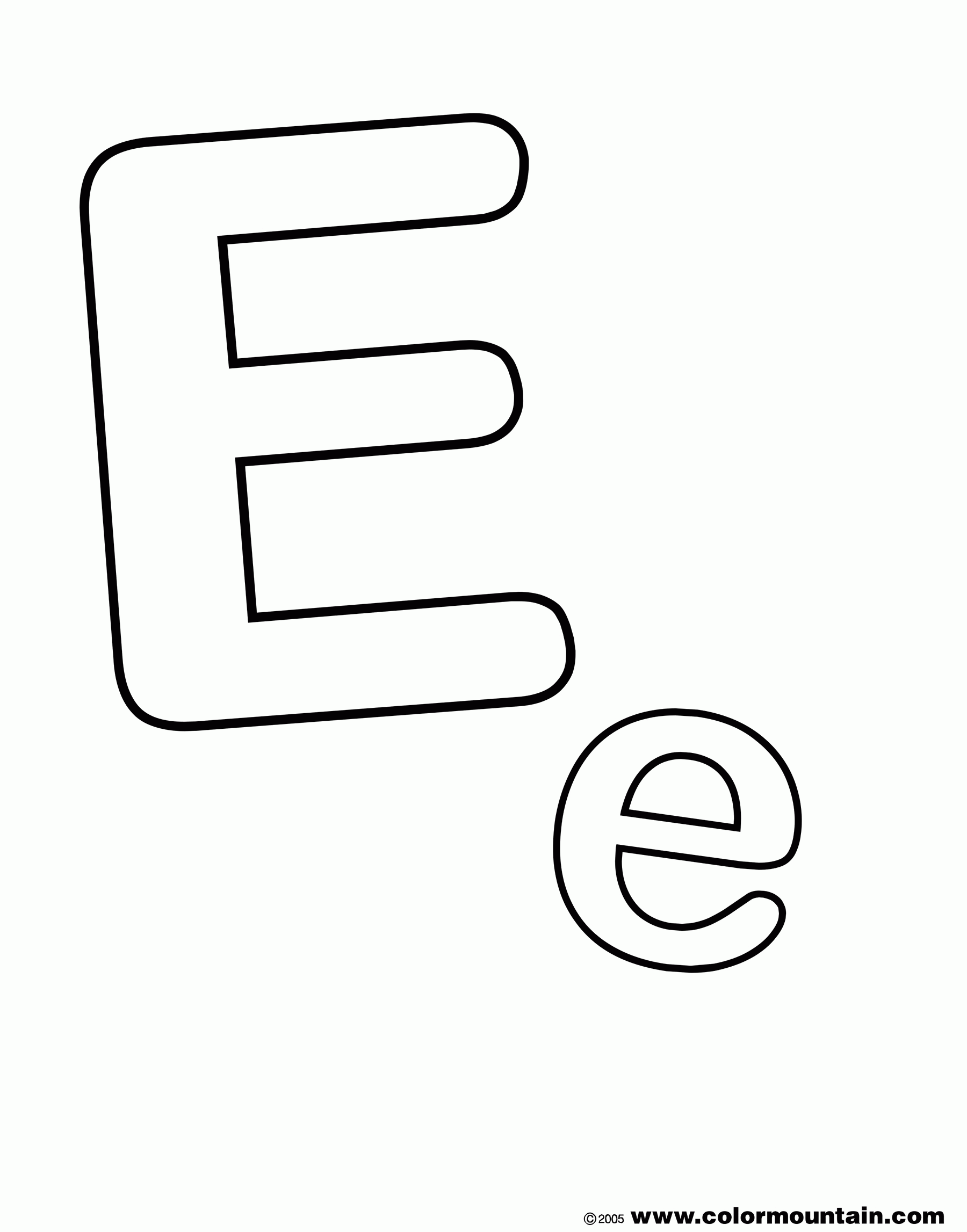 60 Printable Letter E Colouring Pages 21