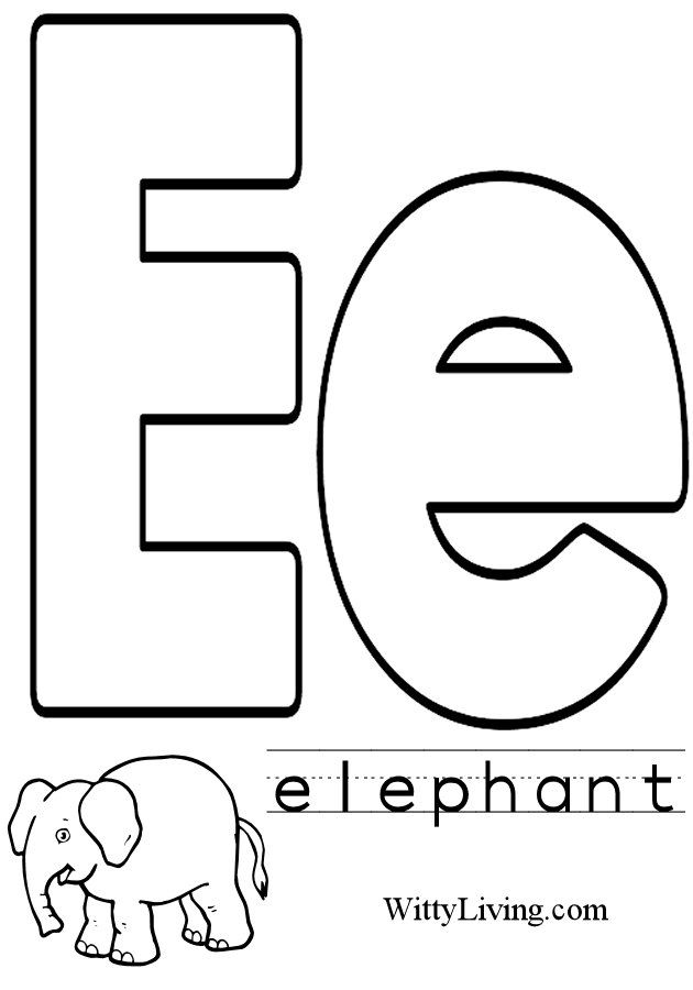 60 Printable Letter E Colouring Pages 30