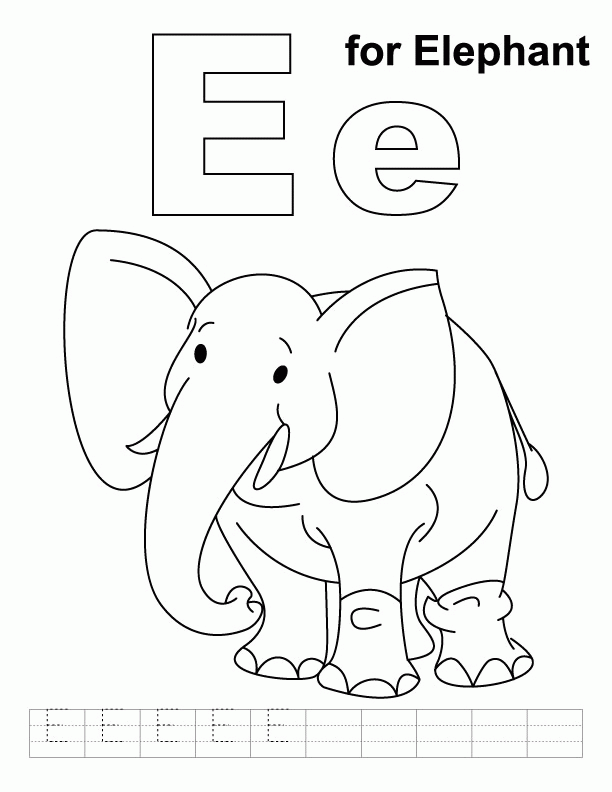 60 Printable Letter E Colouring Pages 33