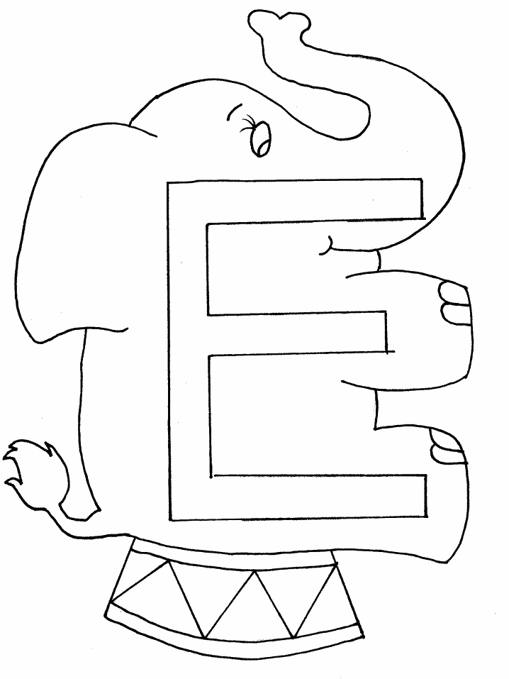 60 Printable Letter E Colouring Pages 34