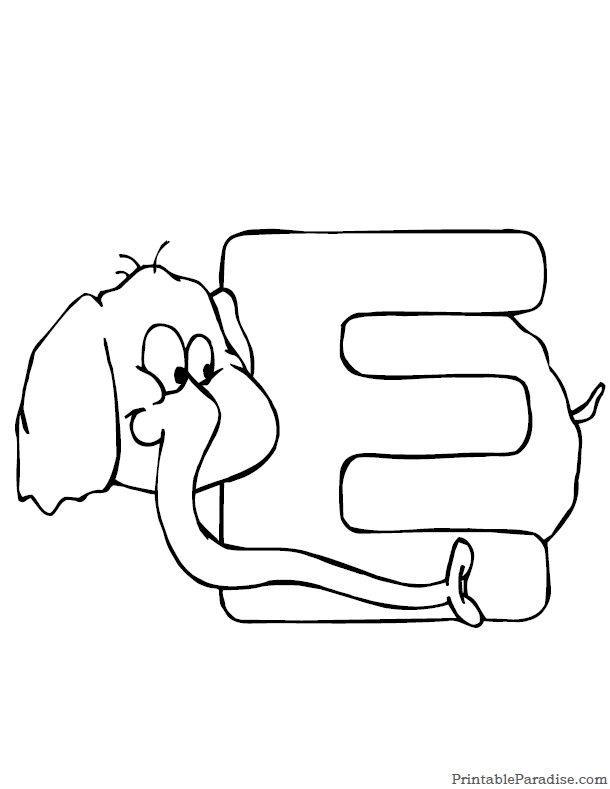 60 Printable Letter E Colouring Pages 35