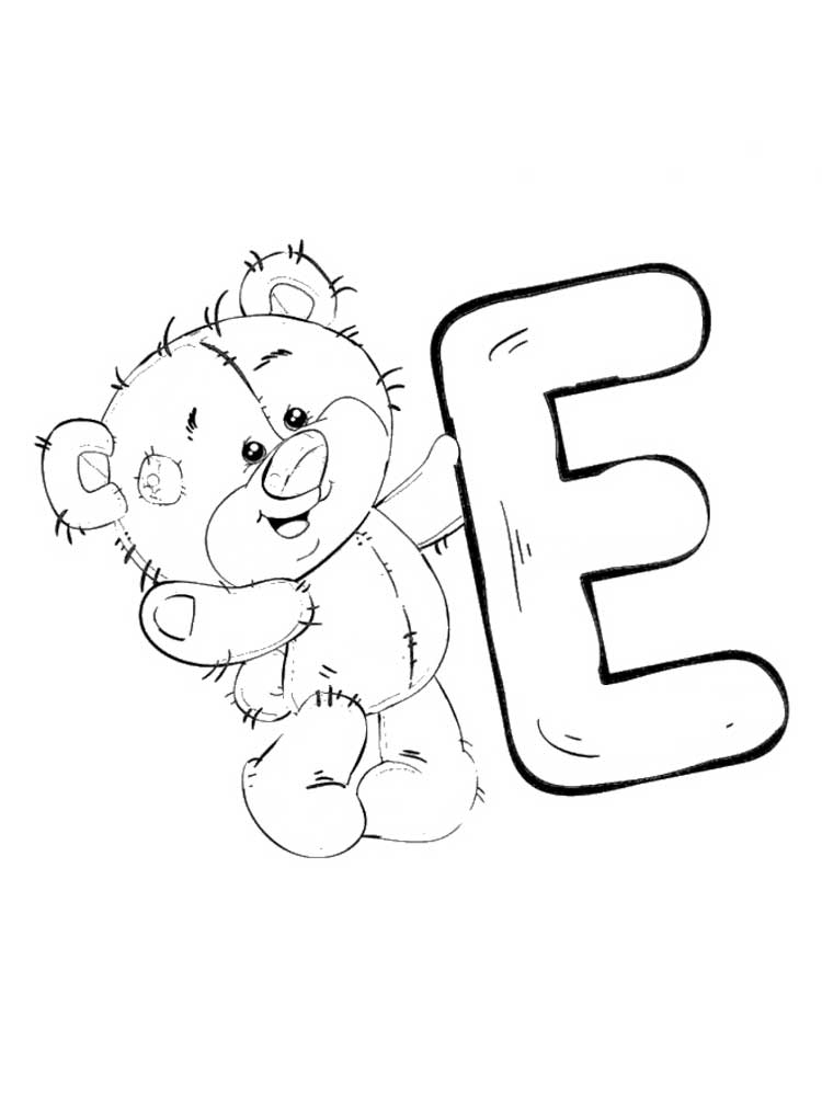 60 Printable Letter E Colouring Pages 36