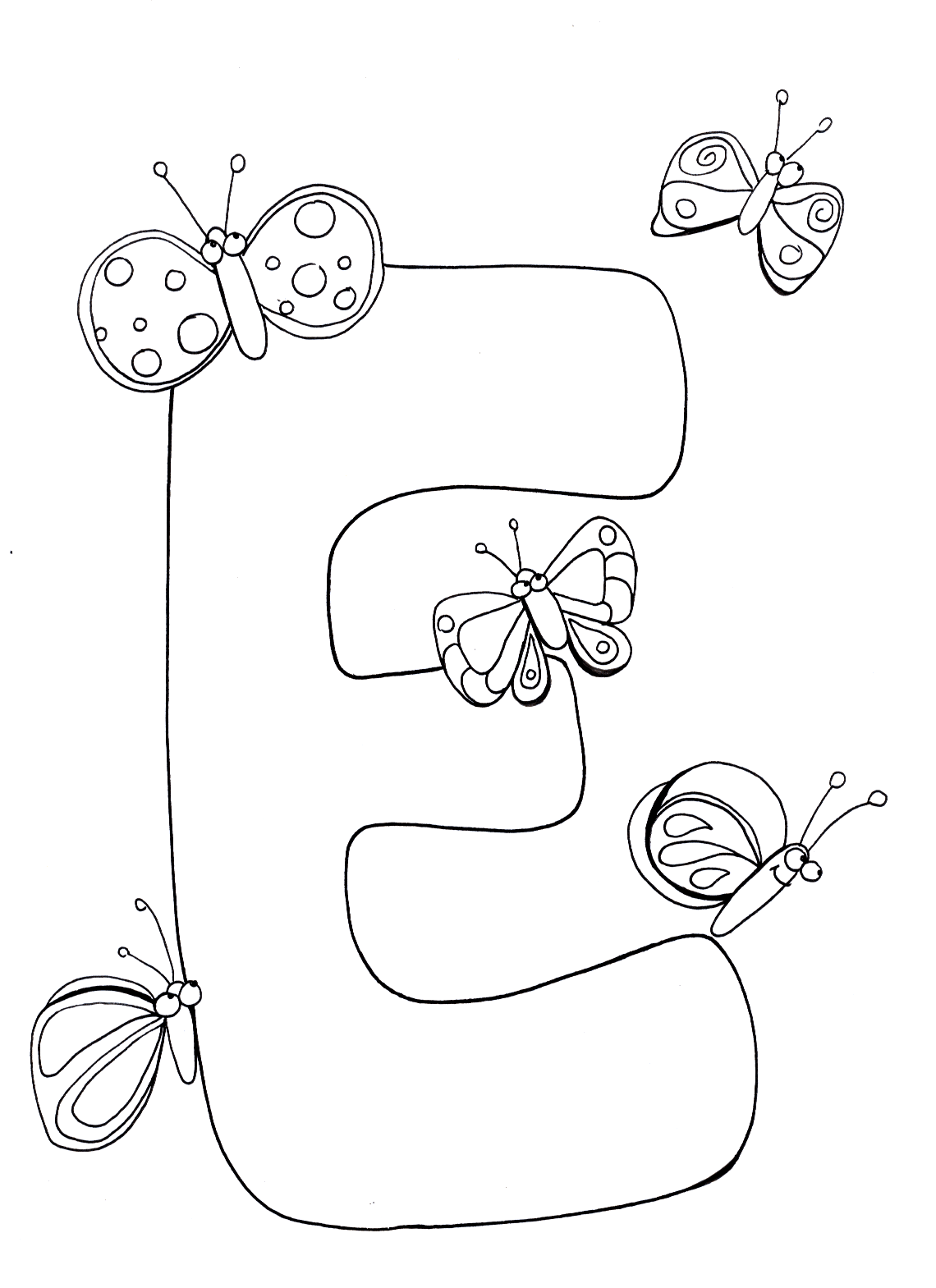 60 Printable Letter E Colouring Pages 41