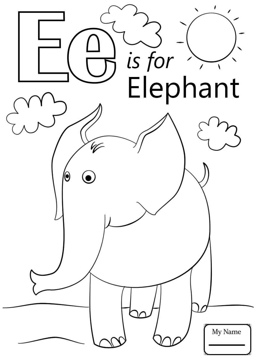 60 Printable Letter E Colouring Pages 47