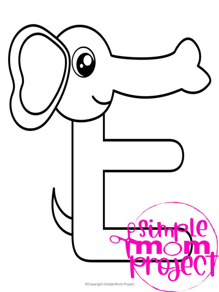 60 Printable Letter E Colouring Pages 48