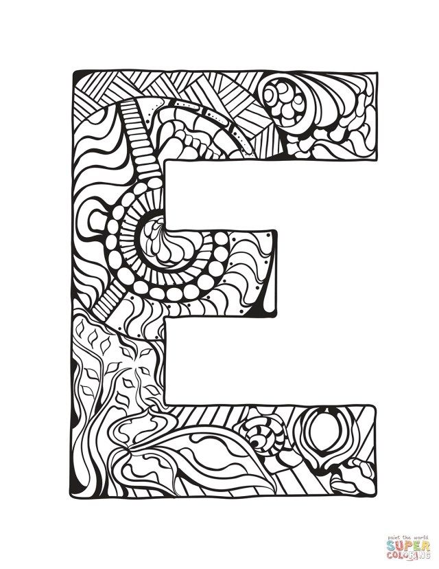 60 Printable Letter E Colouring Pages 51