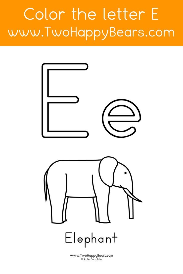 60 Printable Letter E Colouring Pages 54