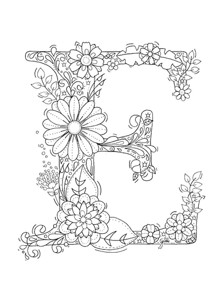 60 Printable Letter E Colouring Pages 58