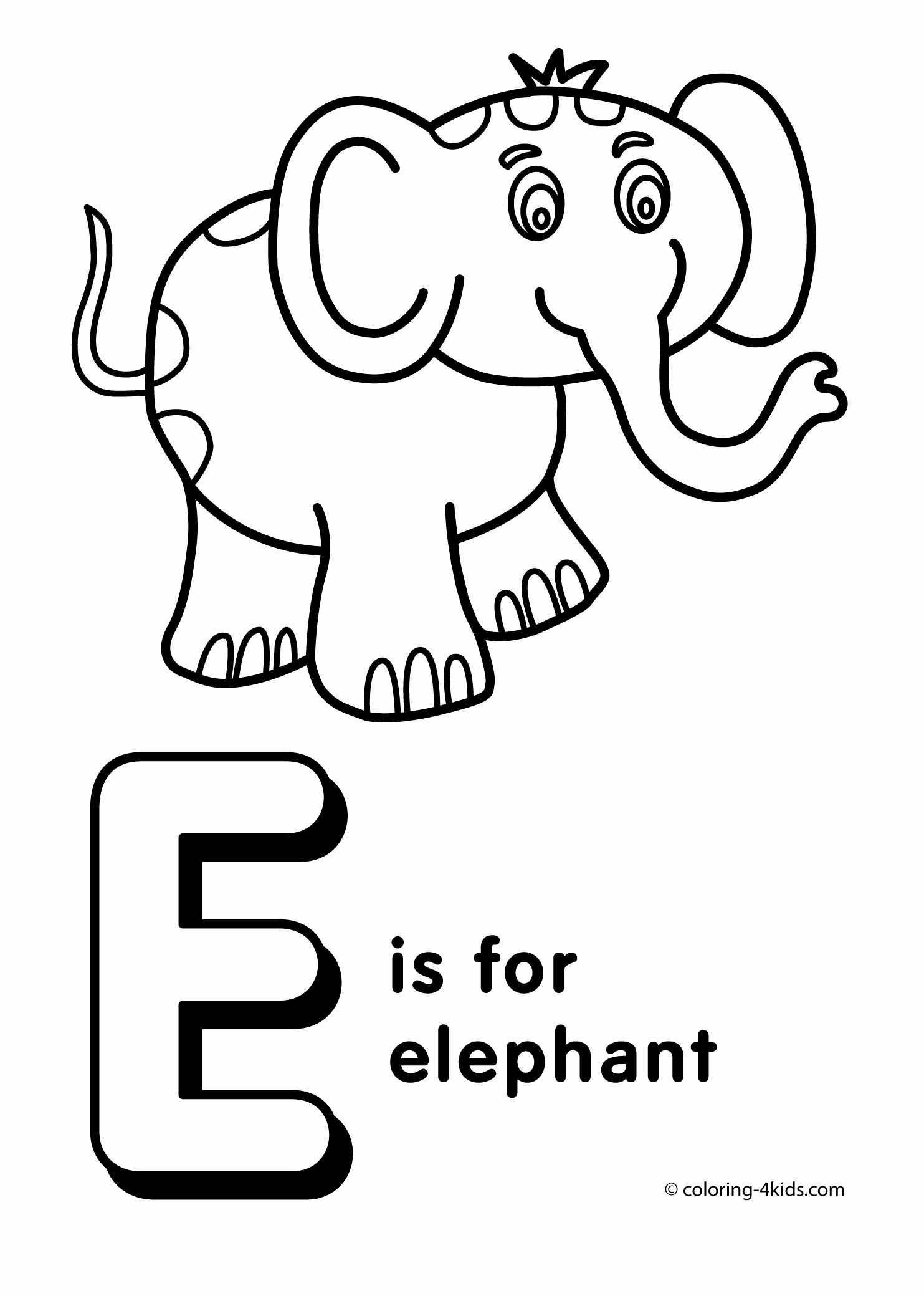 60 Printable Letter E Colouring Pages 59