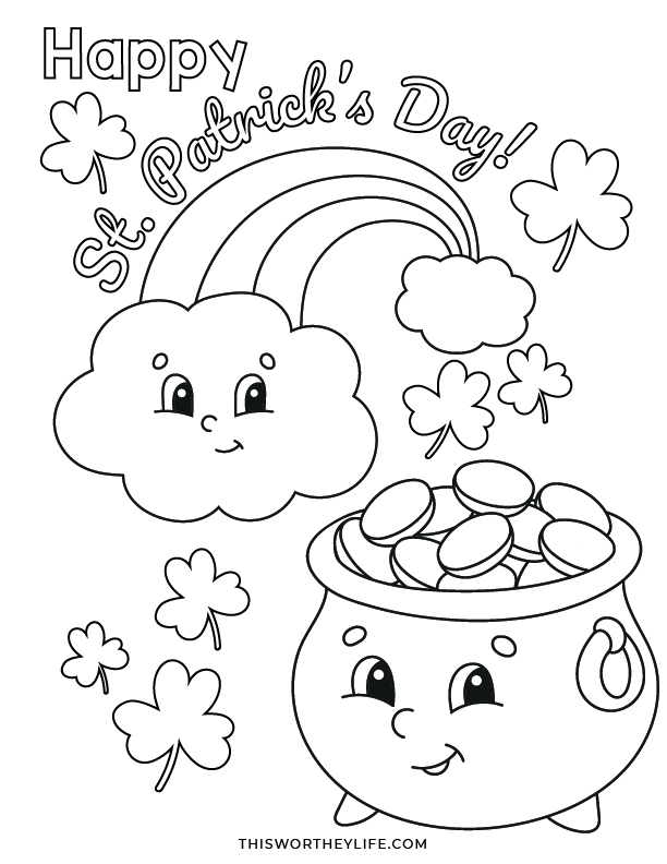 60 Printable St Patty Day Coloring Pages 14