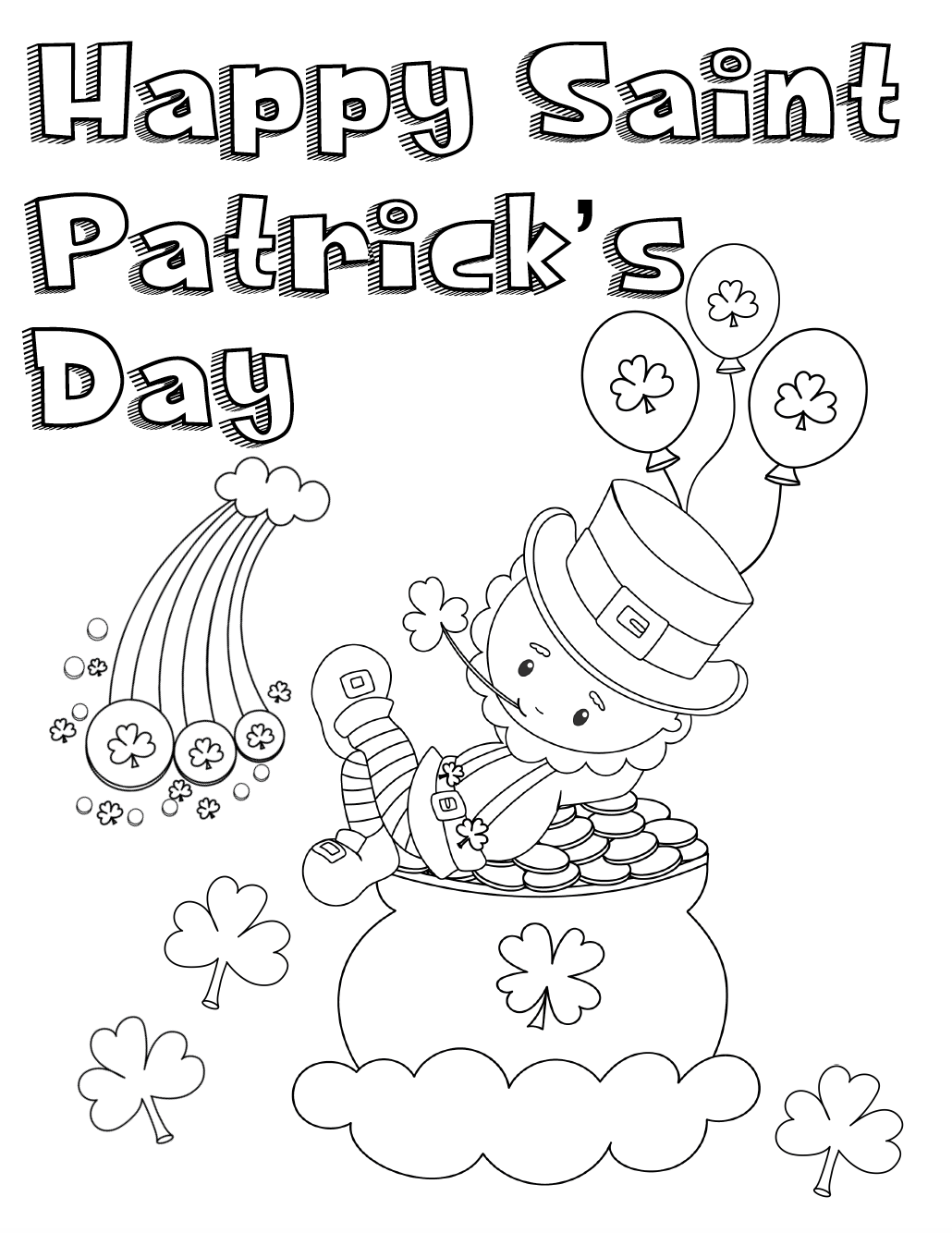 60 Printable St Patty Day Coloring Pages 16