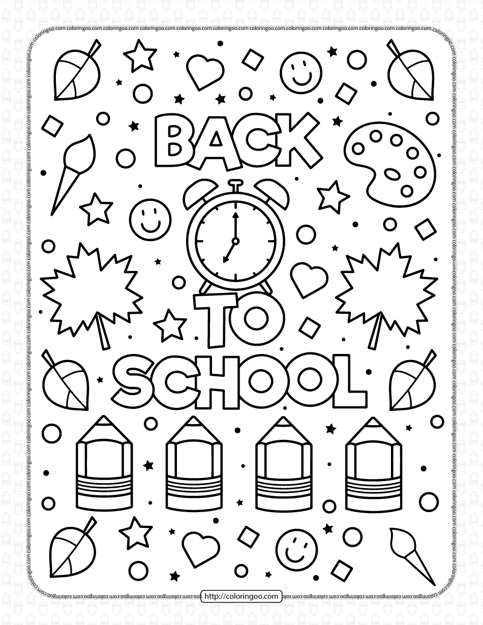 35 Printable Back To School Coloring 15