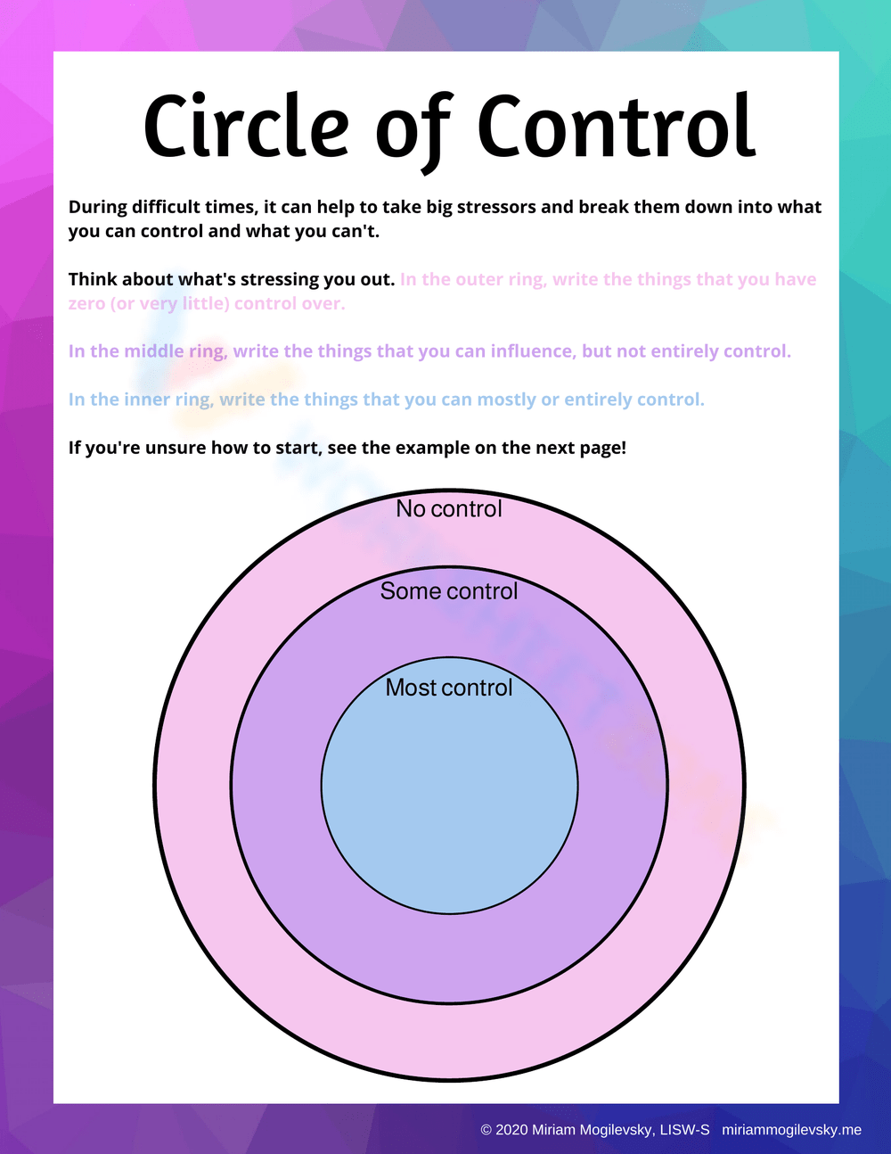 Save 60 Circle Of Control Worksheets Ideas 17