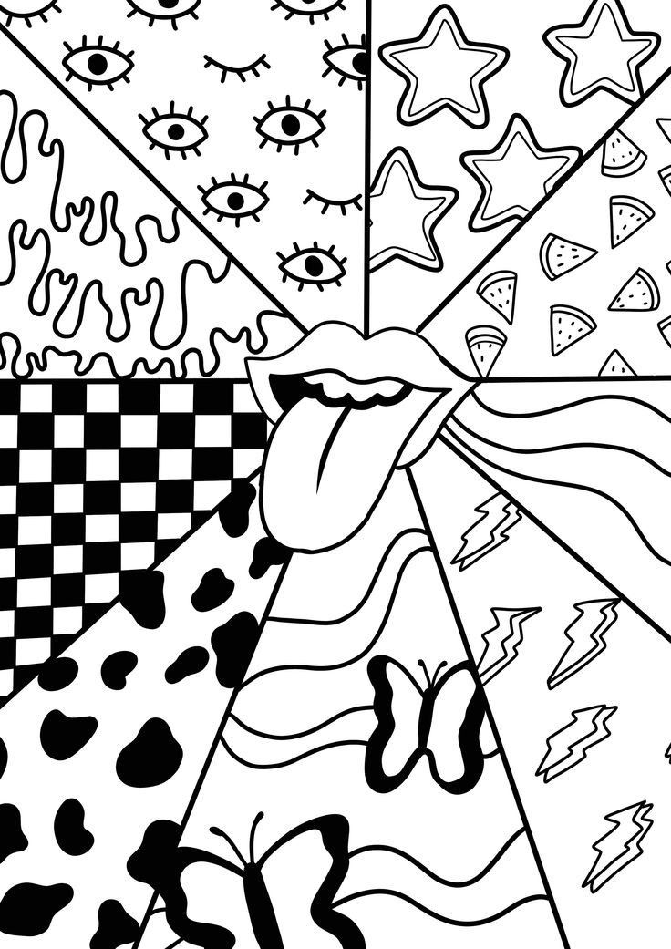 20 Aesthetic Coloring Pages Simple Indie