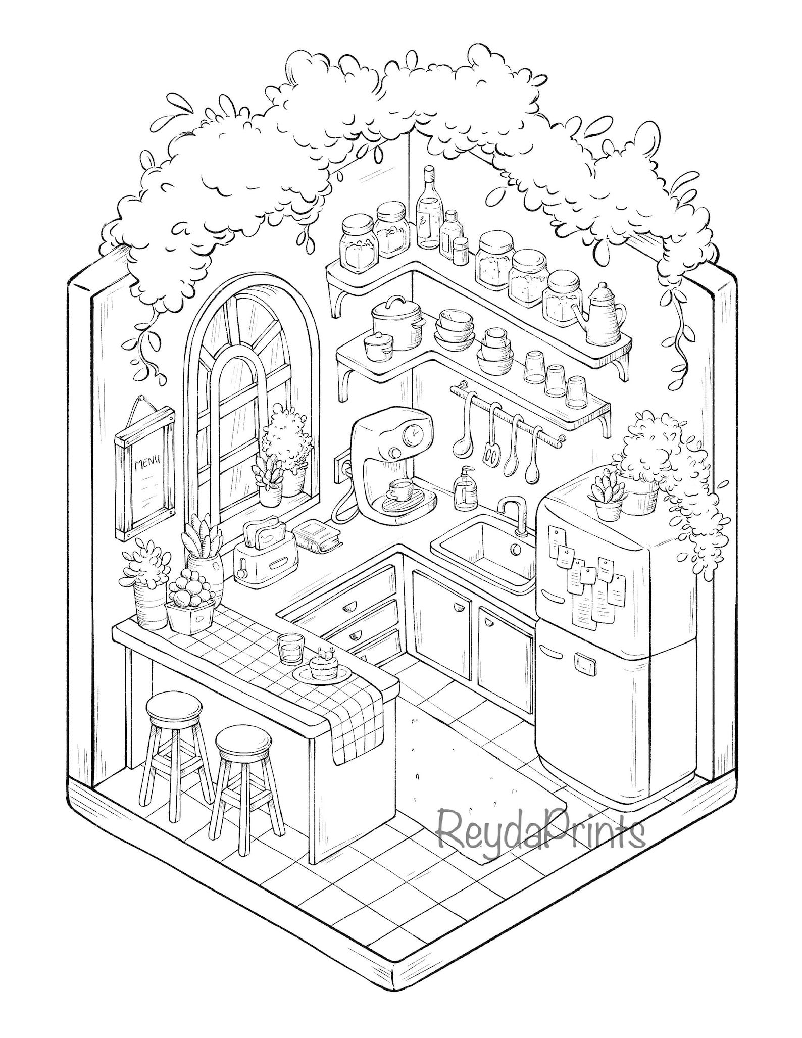 20 Cozy Coloring Pages Bakery