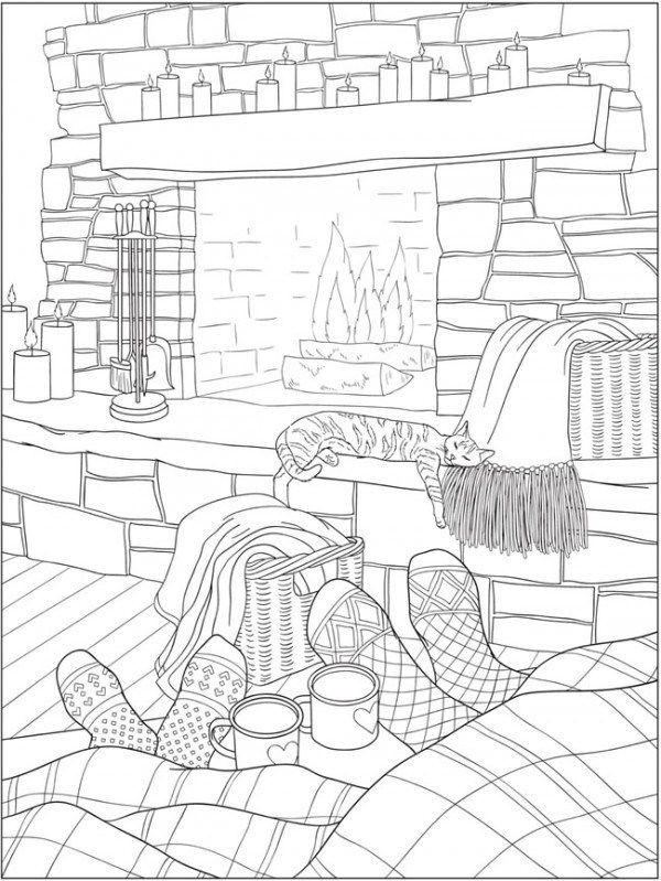 20 Cozy Girl Coloring Book Pages Colored