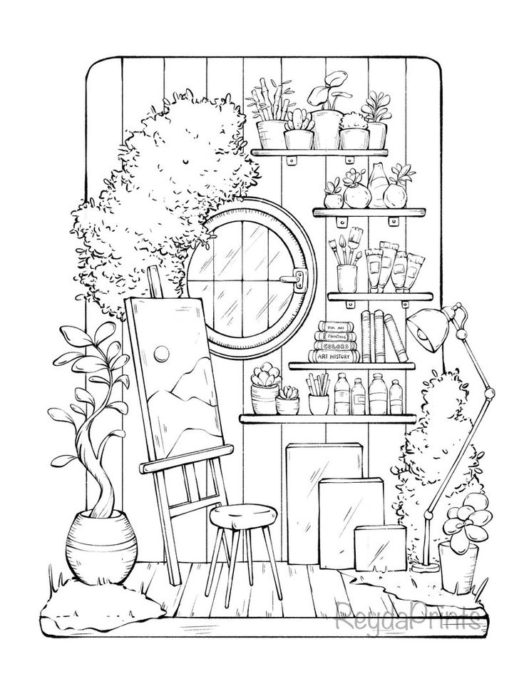 20 Cozy Girl Coloring Book Pages Colored