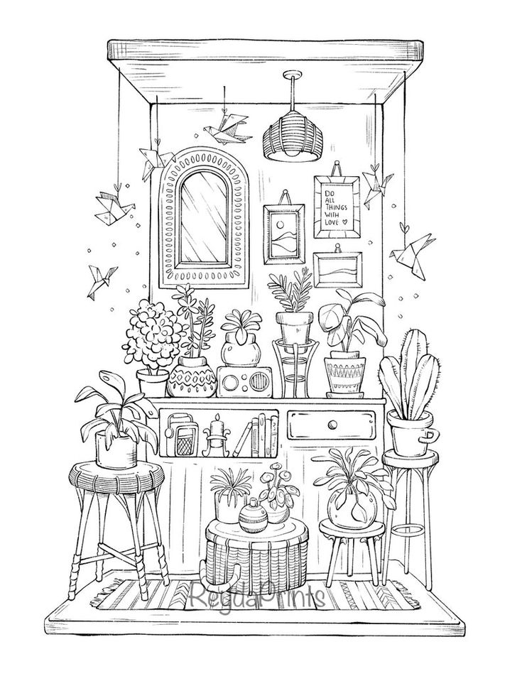 20 Cozy Girl Coloring Book Pages Colored